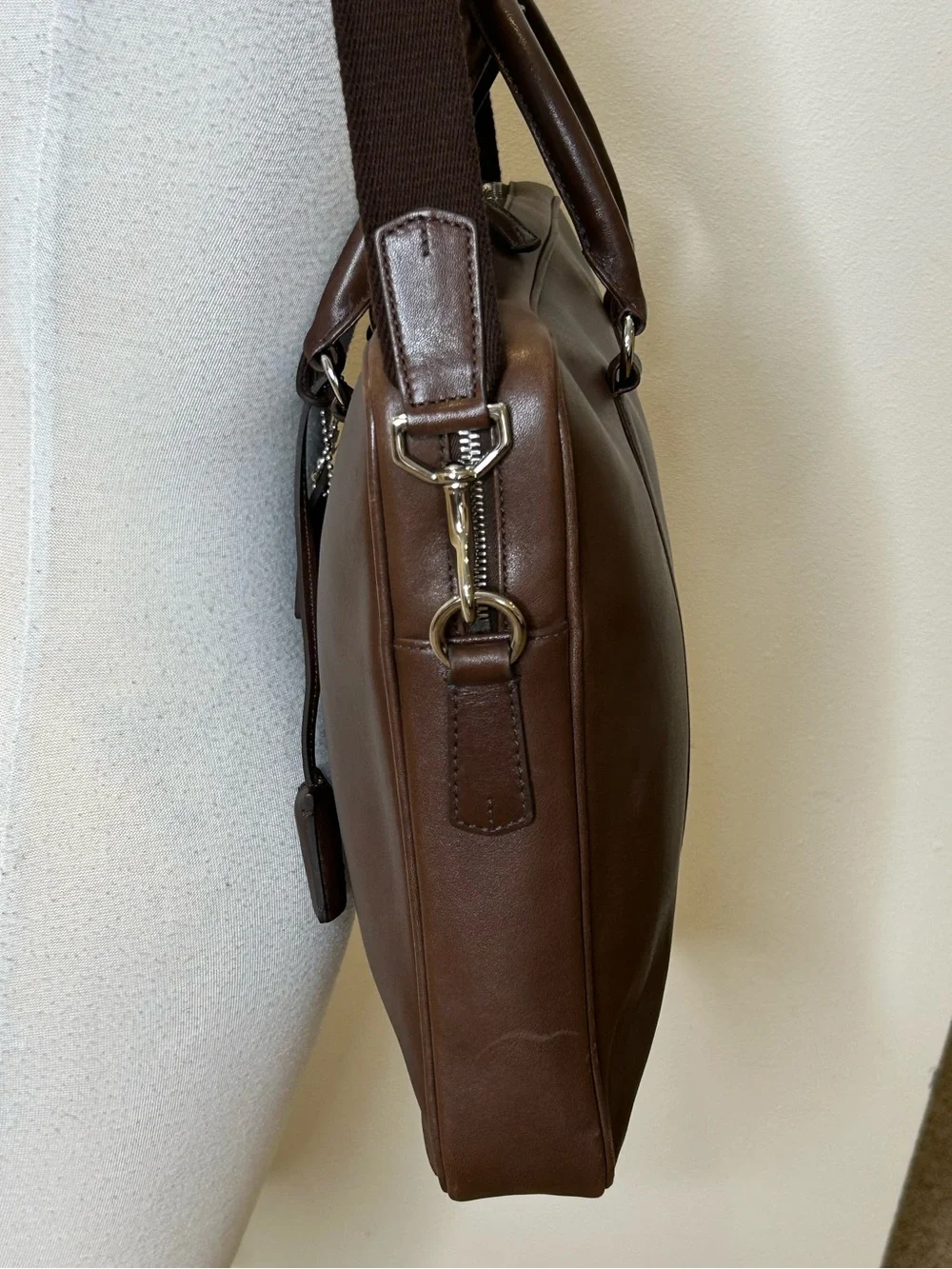 Coach Unisex Briefcase Business Bag 2-Way Zip Slim NOS NEW 5338 Brown